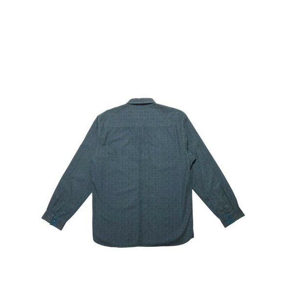 Agnes B. (L) Paisley L/S Button up L Teal/Turquoise/Blue Essential France Rare - Picture 2 of 5